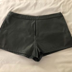 Victoria's Secret Black Leather Shorts